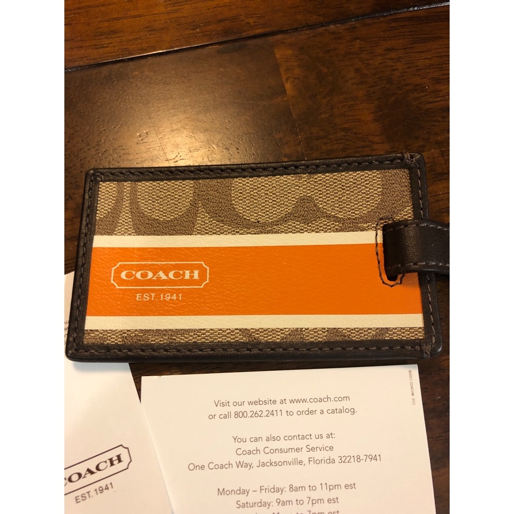 Coach luggage tag